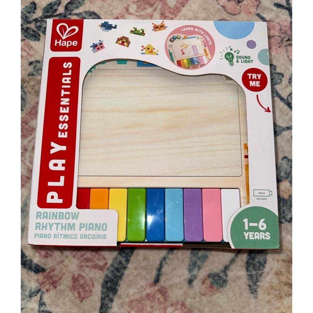 Hape Play Essentials RainboHape Play Essentials Rainbow Rhythm Piano Musical Toy